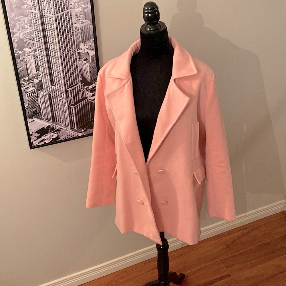 Pink Woolen Peacoat🎀